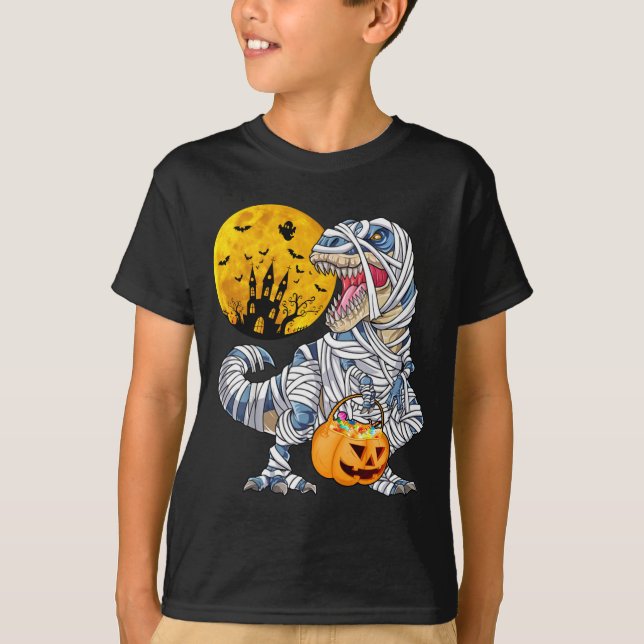 T-shirt Dinosaure momique d'Halloween (Devant)