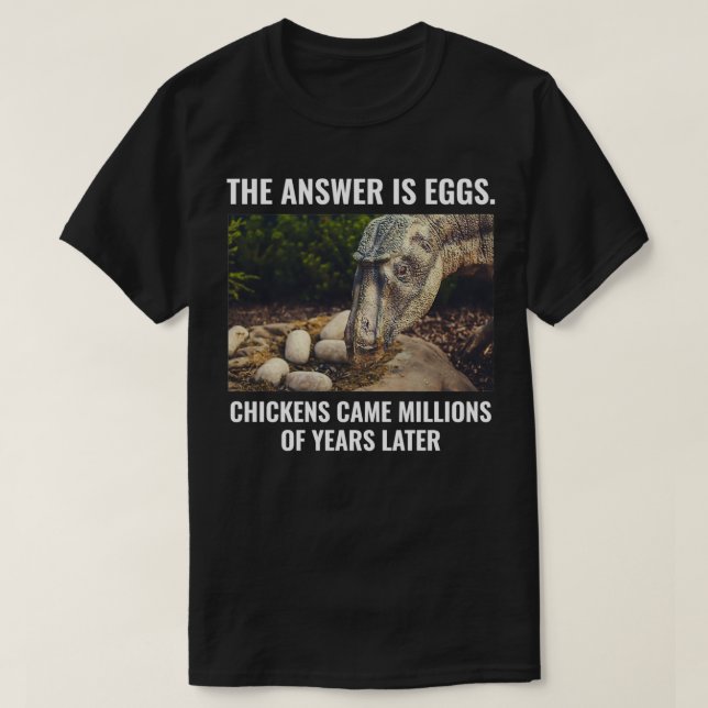 T-shirt Dinosaure Oeuf De Poulet Drôle Dit 1 (Design devant)