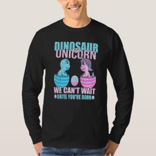 T-shirt Dinosaure Ou Unicorne Peuvent Attendre Votre Naiss