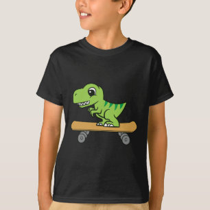 T-shirt Dinosaure planche à roulettes Mignon Dinosaure de 