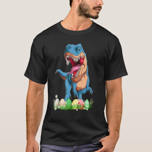 T-shirt Dinosaure Pyjamas de Pâques Rex OEufs de Pâques (Devant)
