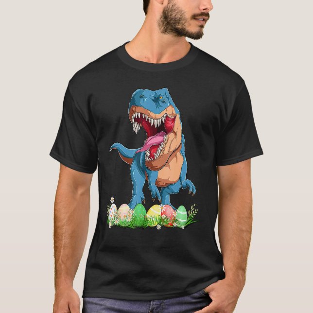 T-shirt Dinosaure Pyjamas de Pâques Rex OEufs de Pâques (Devant)