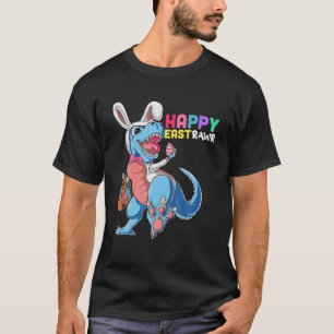 T-shirt Dinosaure Rabbit Jour de Pâques Oeufs Dab Garçons 