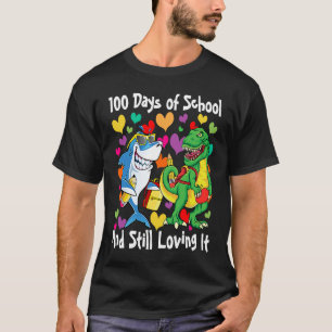 T-shirt Dinosaure & Requin 100 Jours d'école et encore Lov
