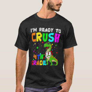 T-shirt Dinosaure Retour à l'école Je suis prêt à écraser