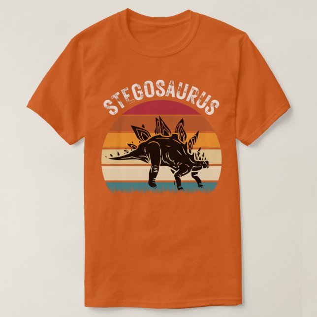 T-shirt Dinosaure rétro Stegosaurus (Design devant)