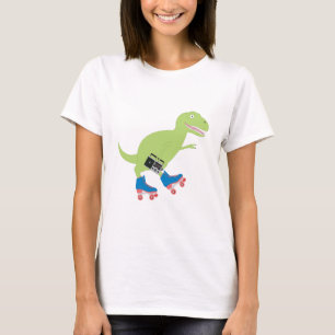 T-shirt Dinosaure Roller Skating Radio