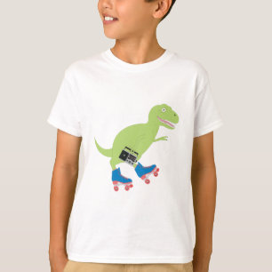 T-shirt Dinosaure Roller Skating Radio