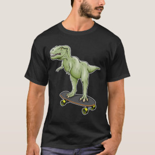 T-shirt Dinosaure Skateboarding T-Rex Dino Dinosaure 
