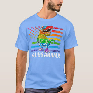 T-shirt Dinosaure T Re Lgbt Gay pride Drapeau Allysaurus A