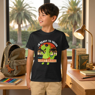 T-shirt Dinosaure T-Rex Audacieux Prêt à Ecraser la 1ère A