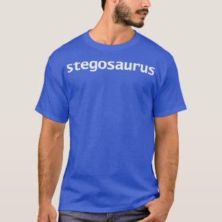 T-shirt Dinosaure Typographie minimale Stegosaurus