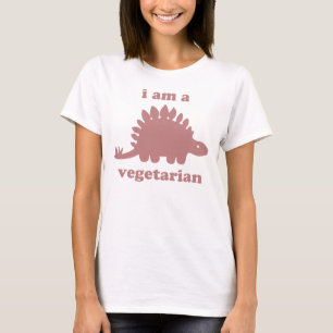 T-shirt Dinosaure végétarien de Stegosaurus - rose