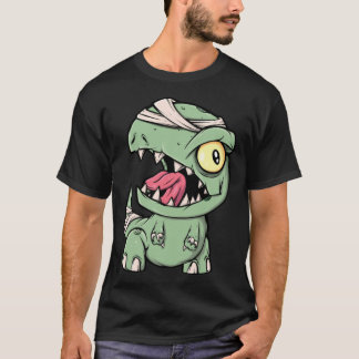 T-shirt Dinosaure Zombie Rex pour garçons Mummy Halloween