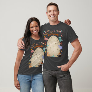 T-shirt Dinosaures d'aquarelle adorable avec gros Oeuf Din