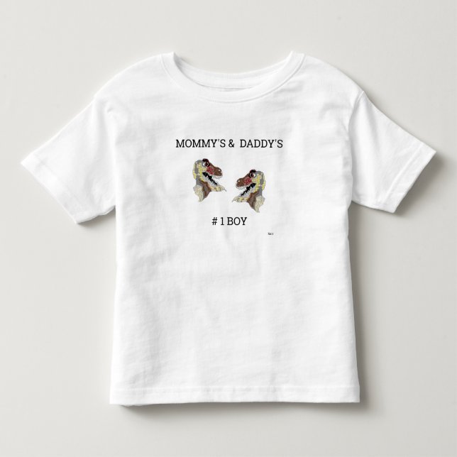 T-Shirt : Dinosaures de bébé # 1 GARÇON (Devant)