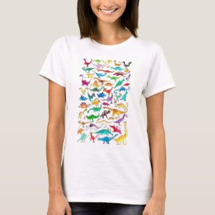 T-shirt "Dinosaures la pièce en t adaptée des femmes pou