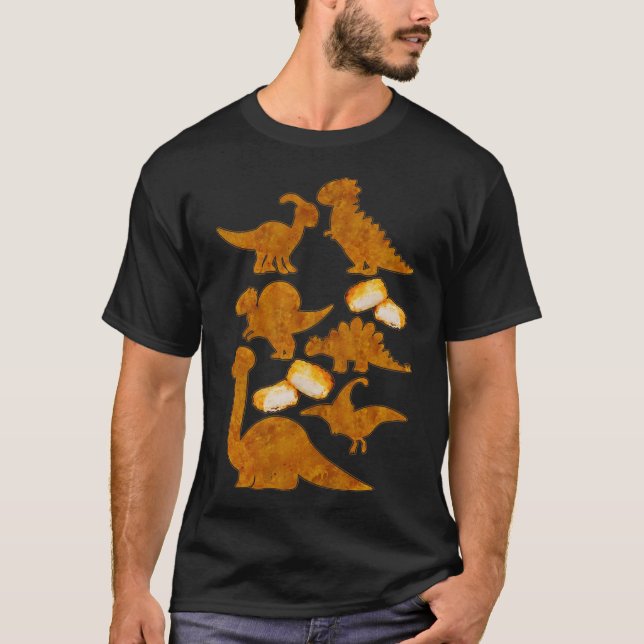 T-shirt Dinosaures Nug Life Dino Funny Chicken Nuggets (Devant)