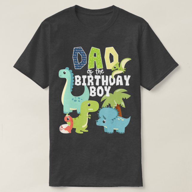 T-shirt Dinosaures Thème Anniversaire Papa De L'Anniversai (Design devant)