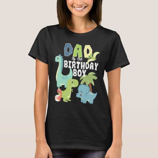 T-shirt Dinosaures Thème Anniversaire Papa De L'Anniversai (Devant)