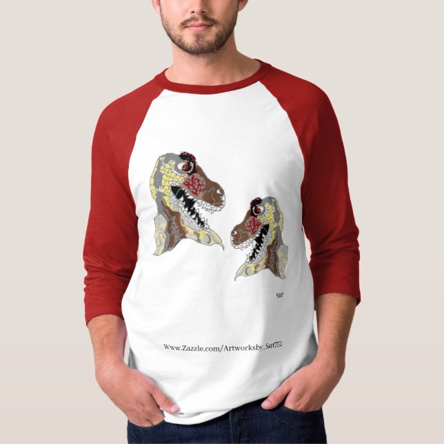 T - Shirt: Dinosaurier Open Mouth T-Shirt (Vorderseite)