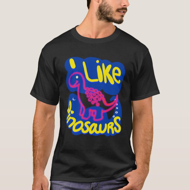 T-shirt Dinosaurs Animal Kingdom Nature Family Childrenu20 (Devant)