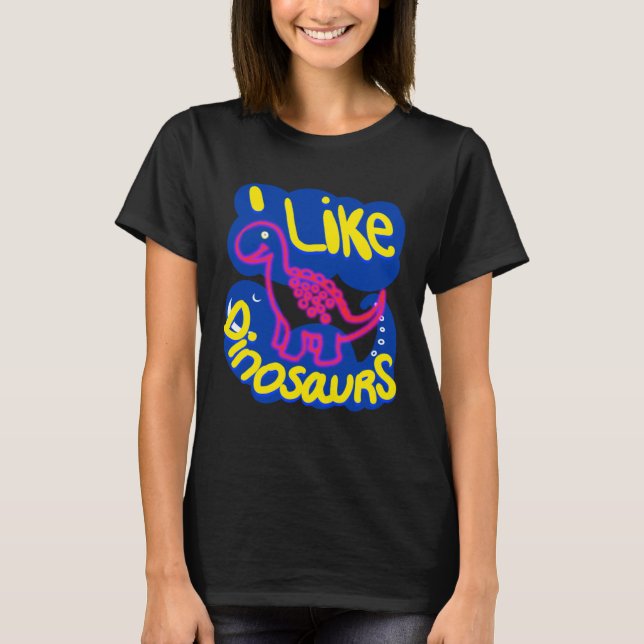 T-shirt Dinosaurs Animal Kingdom Nature Family Childrenu20 (Devant)