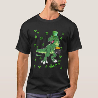 T-shirt Dinosaurs  Shamrock Irish Lucky St Patricks Day C