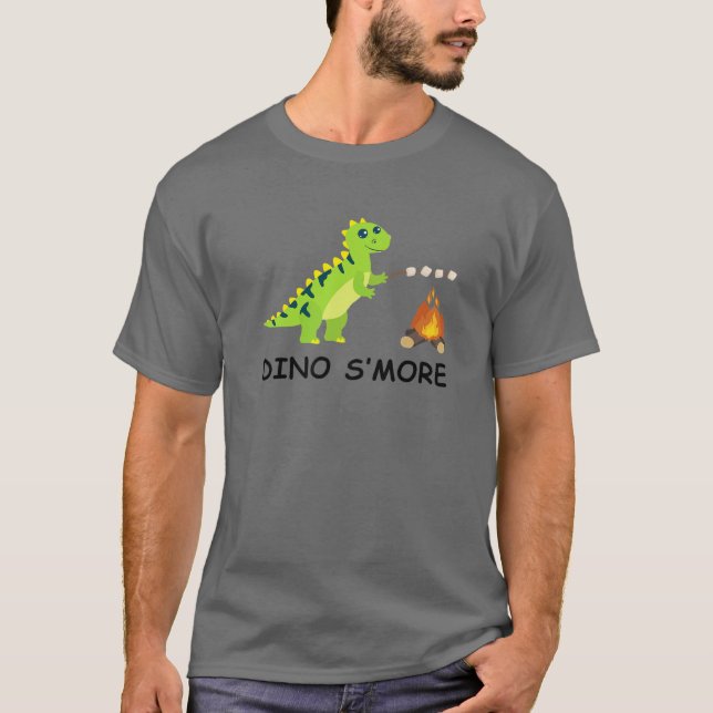 T-shirt Dinosmore Dinosaur Smore Camping Funny Camping (Devant)
