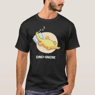 T-shirt Dinosnore Dinosaure Dormir Dinosaure Pun Dark BG