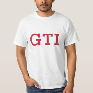 T-shirt d'insigne de VDUB GTI (rouge - argent)