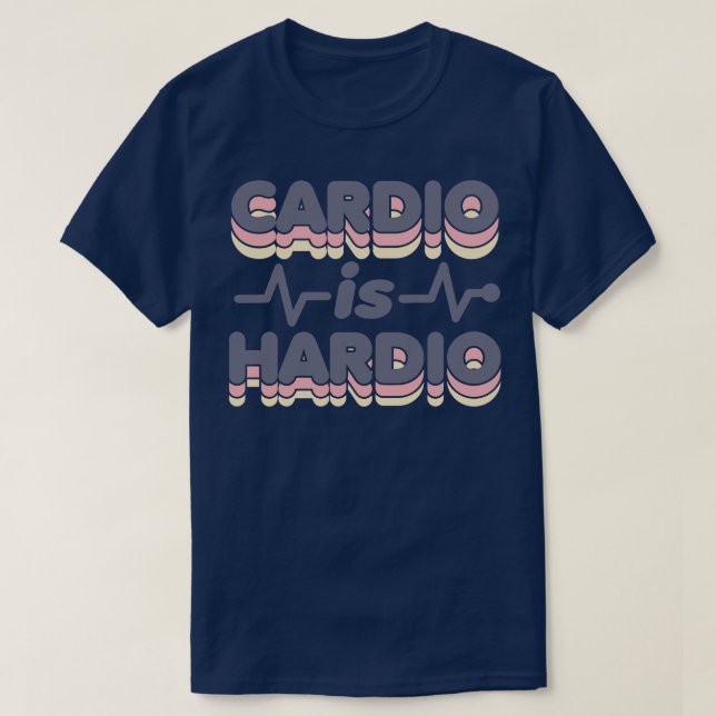 T-shirt dio est Hardio Funny Gym Running Retro les années  (Design devant)