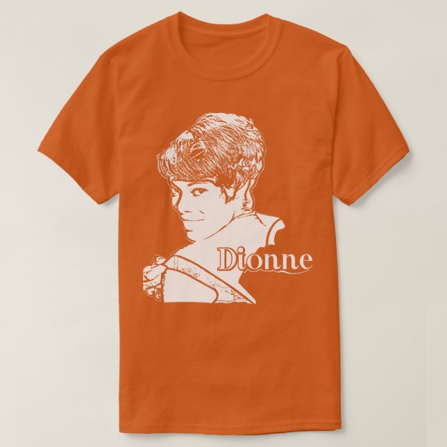 T-shirt Dionne Warwick Chanteur Vintage (Design devant)