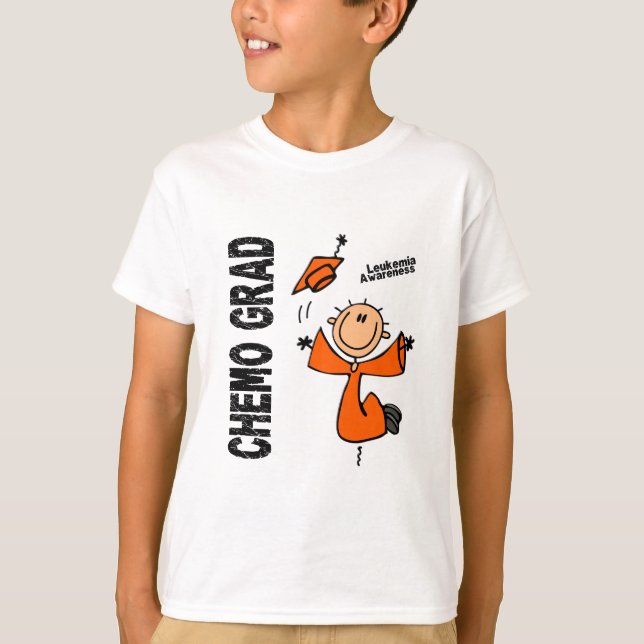 T-shirt DIPLÔMÉ 1 de CHIMIO de leucémie (Devant)