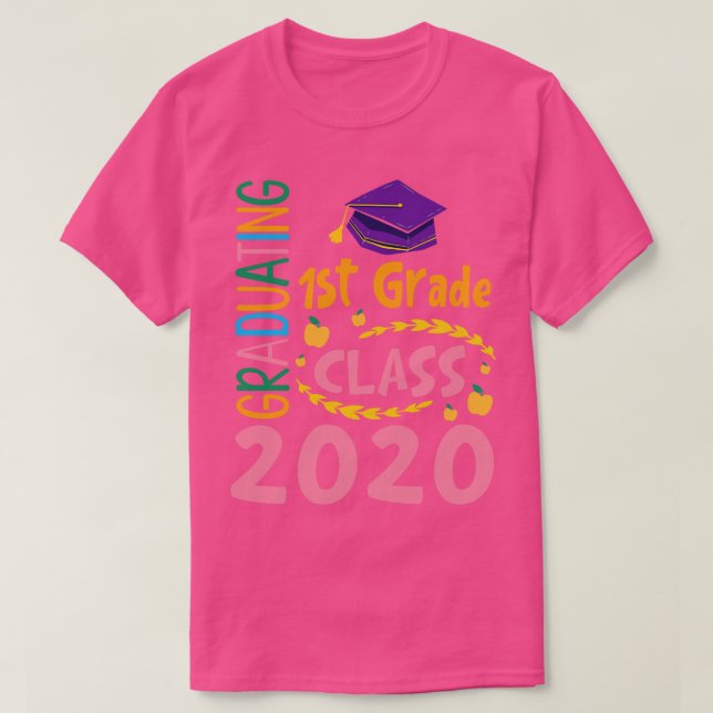 T-shirt Diplômé 1ère année Scolaire Bonne classe (Design devant)