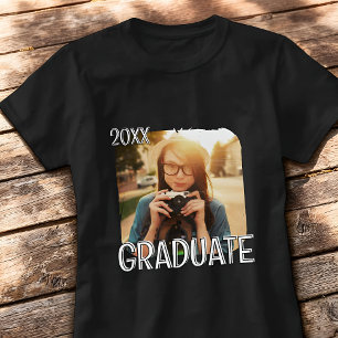 T-shirt Diplômé 20XX Moderne Simple Photo Personnalisée
