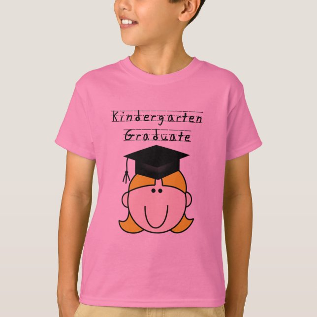 T-shirt Diplômé blond de jardin d'enfants de fille (Devant)