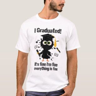 T-shirt Diplômé Cl Dernier Jour De L'École Chat Gradu