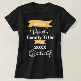 T-shirt Diplôme customisé 2023 avec le nom Famille Fière