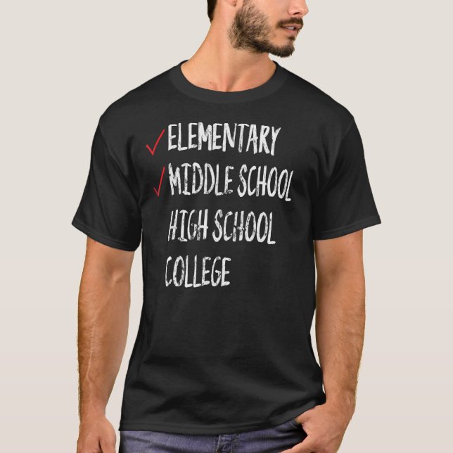 T-shirt Diplôme de 8e année Diplôme du collège (Devant)
