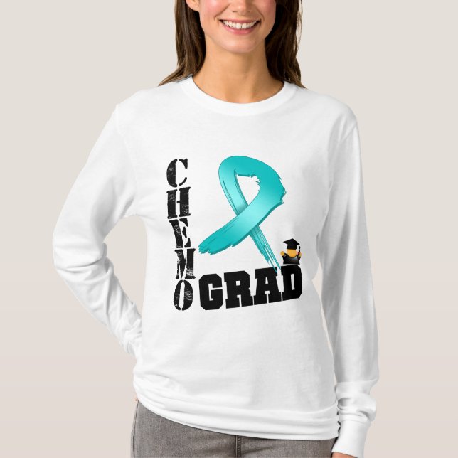 T-shirt Diplômé de chimio de Cancer ovarien (Devant)
