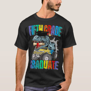 T-shirt Diplômé de cinquième année Monster Truck Dinosaur 