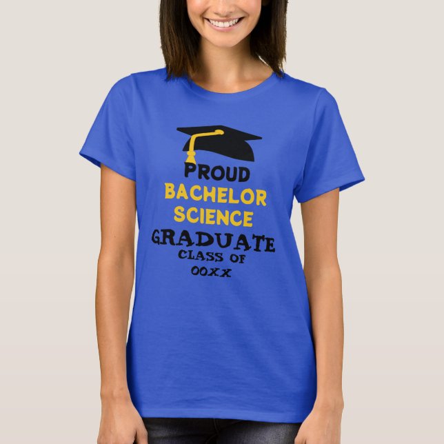 T-shirt Diplôme de diplôme personnalisé disant (Devant)