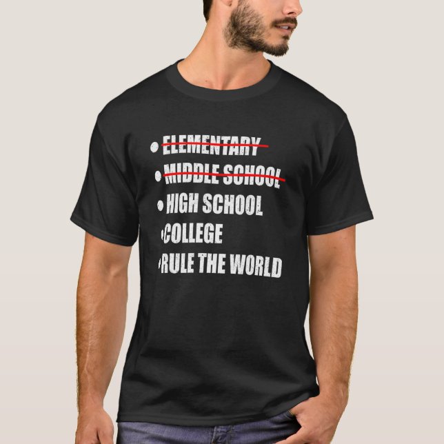 T-shirt Diplôme de huitième année du collège (Devant)