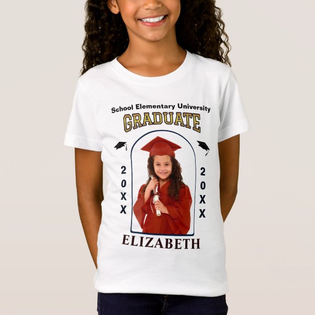 T-Shirt Diplômé de la photo Graduate Diplôme d'or personna (Devant)