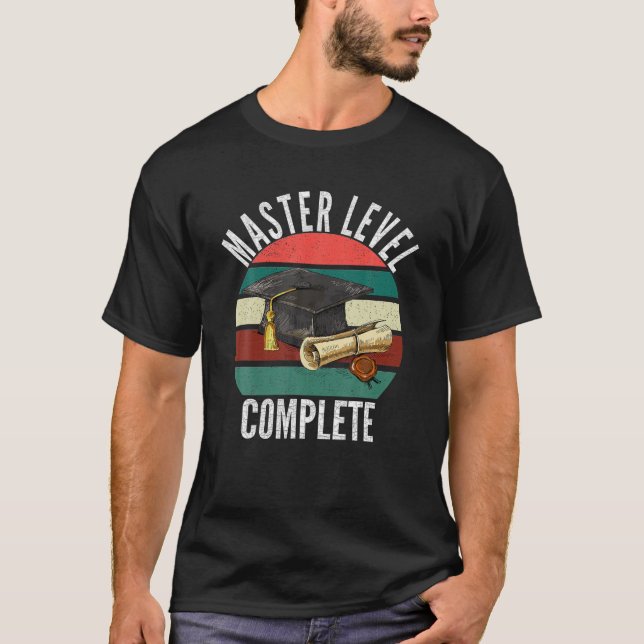 T-shirt Diplôme de maîtrise Diplôme de maîtrise Niveau de  (Devant)