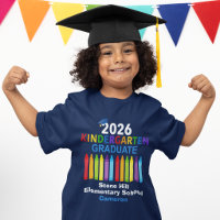 Diplômé de maternelle 2026 personnalisé bleu enfan