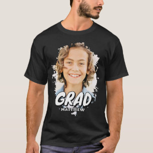 T-shirt Diplômé de Photo Personnalisée Moderne Nom Personn