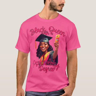 T-shirt Diplôme de psychologie de la Reine noire 2023 Phd