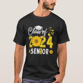 T-shirt Diplôme de tournesol Classe supérieure de 2024 2e